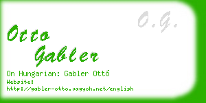 otto gabler business card