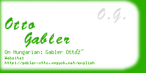 otto gabler business card